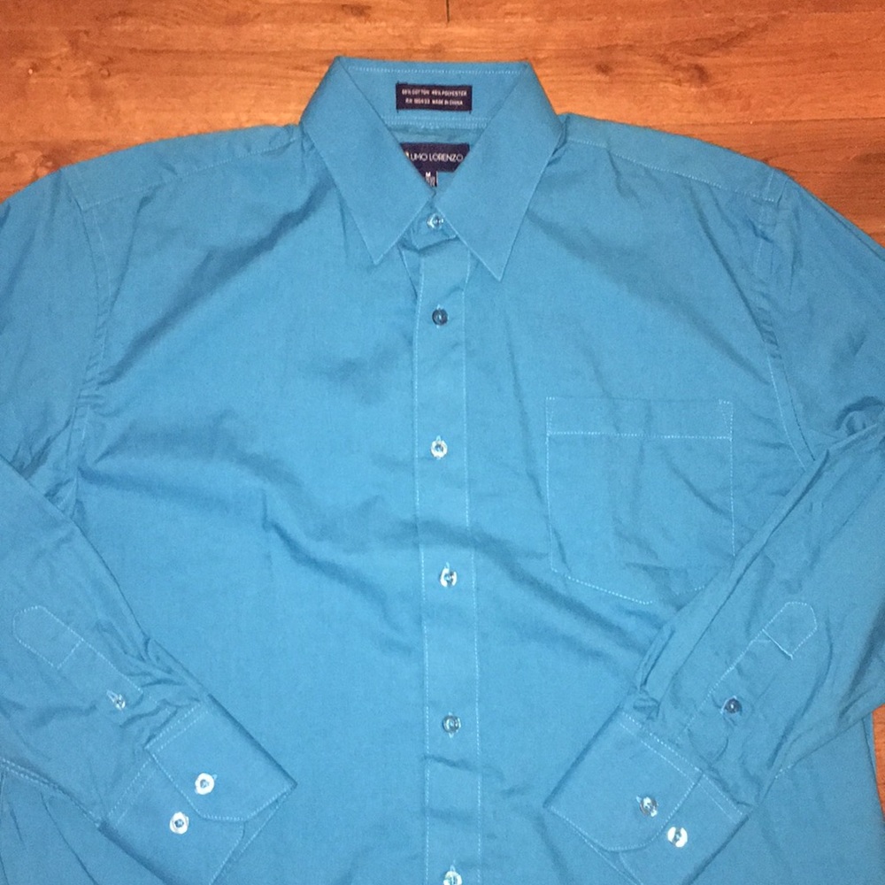Button down collar shirts.